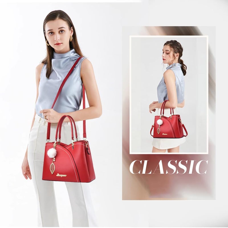 SiMYEER Satchel Purses and Handbags for Women Leather Crossbody Bags Shoulder Tote Bags - Image 2