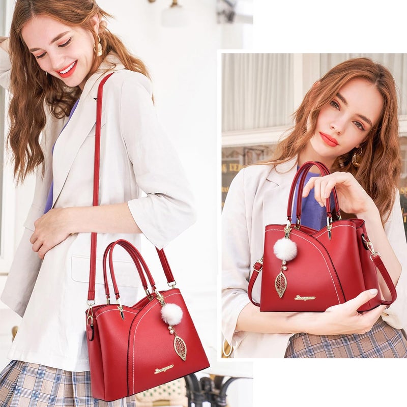 SiMYEER Satchel Purses and Handbags for Women Leather Crossbody Bags Shoulder Tote Bags - Image 3
