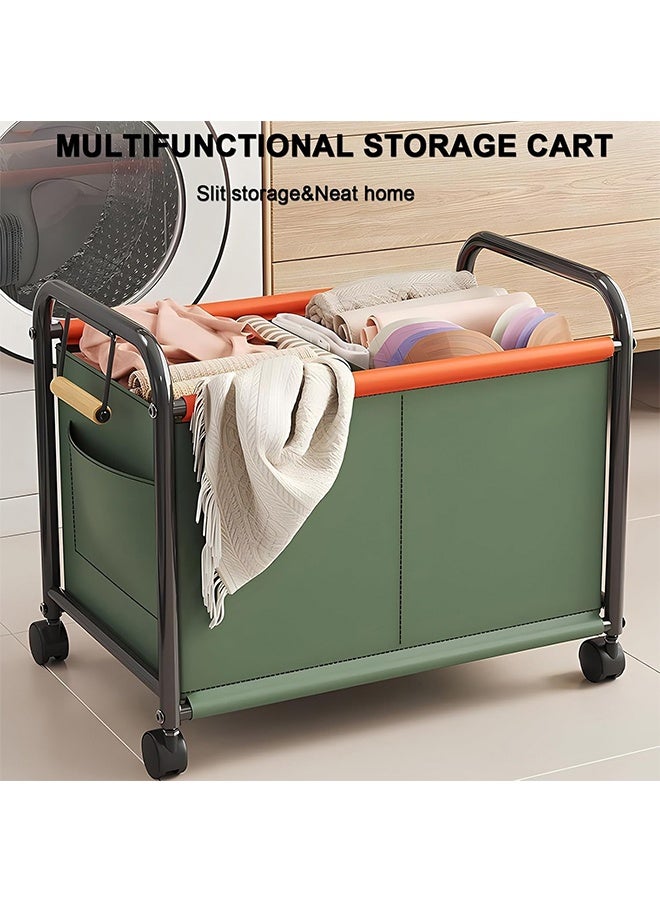 RollsTimi  Large Capacity Rolling Toy Storage Bin,Multi-Functional Cart, Office Furniture Organizer with Wheels, Home Decor Accessory, Green - Image 4