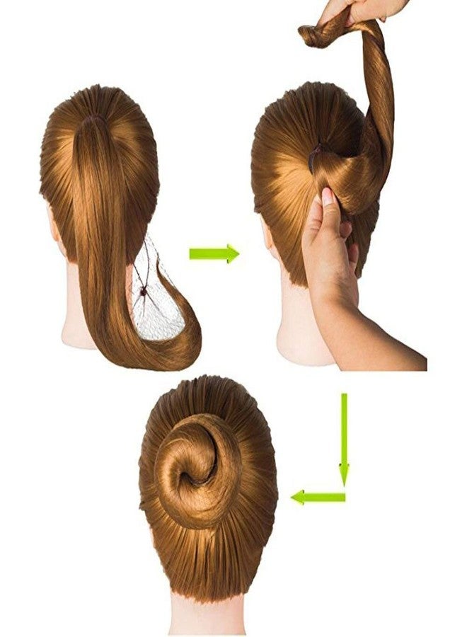 زيتوب شبكة شعر زيتوب غير مرئية، غطاء شبكي لكعكة الشعر، شبكة شعر سائبة 50 سم، شبكات شعر بحافة مرنة للطبخ والباليه وركوب الخيل (20 قطعة) - Image 3