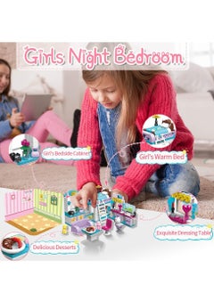 SYOSI 6-12 Girl's Dream Home Building Blocks Kit Educational Toy, Build Girl's Bedroom Living Room Kitchen, 3 Building Methods (194 Pieces)  - Image 4