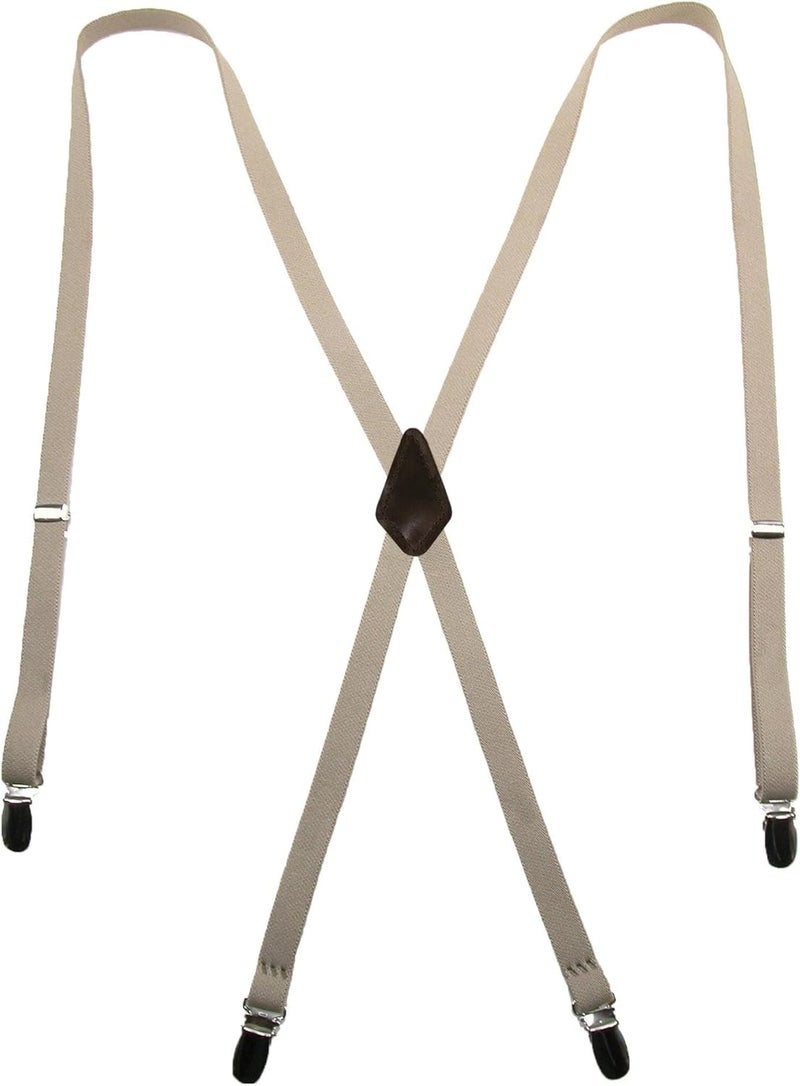 CTM Women's Elastic Clip-End 1/2 Inch Skinny Urban Suspenders - Image 3
