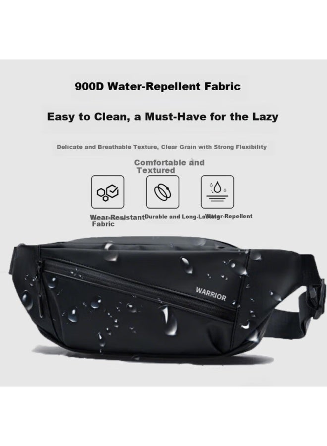 Pull Back Warrior Magnetic Buckle Men's Functional Crossbody Chest Bag Large Capacity Trendy Casual Cycling Sports Sling Bag - Image 5