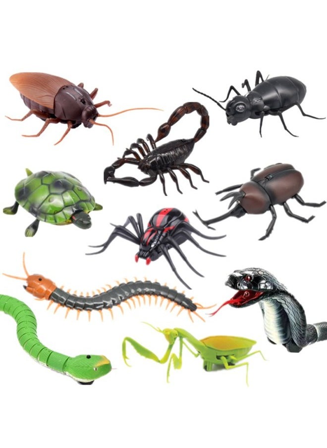 Simulation Remote Control Snake Animal Model Electric Induction Remote Control Cockroach Trick Toy A Generation Of Hair-Color:Remote Control Red Scorpion  - Image 2