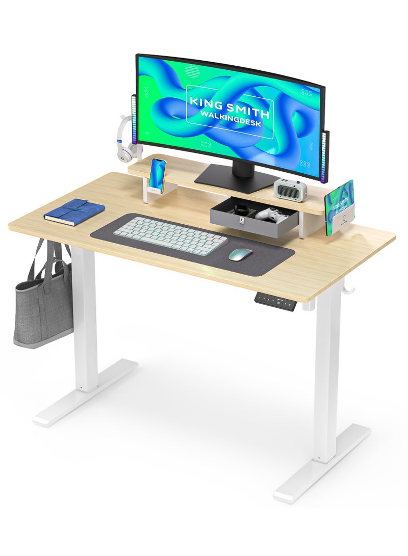 KINGSMITH Kingsmith ETSFI21 White Oak Color Table | electric 72-120 cm height adjustment | LED Panel Display  - Image 3