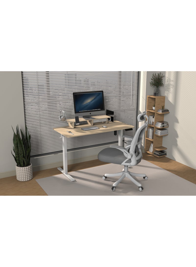 KINGSMITH Kingsmith ETSFI21 White Oak Color Table | electric 72-120 cm height adjustment | LED Panel Display  - Image 5