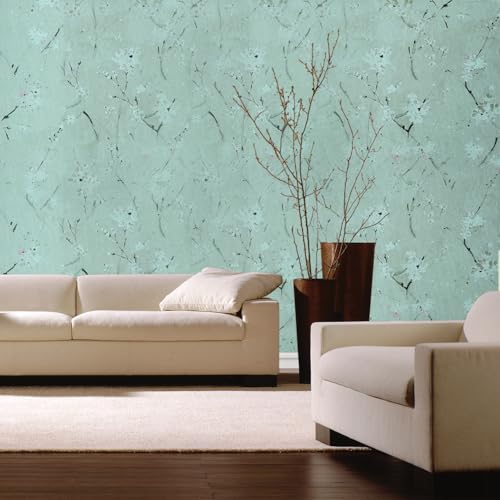 HOMEMATES Peel and Stick Wallpaper Modern Contact Paper Wall Stickers DIY Floral Self Adhesive Decal, Living Room, Bedroom, Office (45 x 304cm) (Green Cherry Flower) - Image 4
