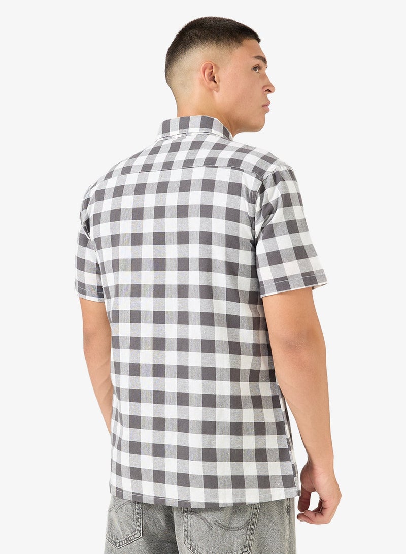 Seventy Five Checked Short Sleeve Regular Fit Shirt - Image 2