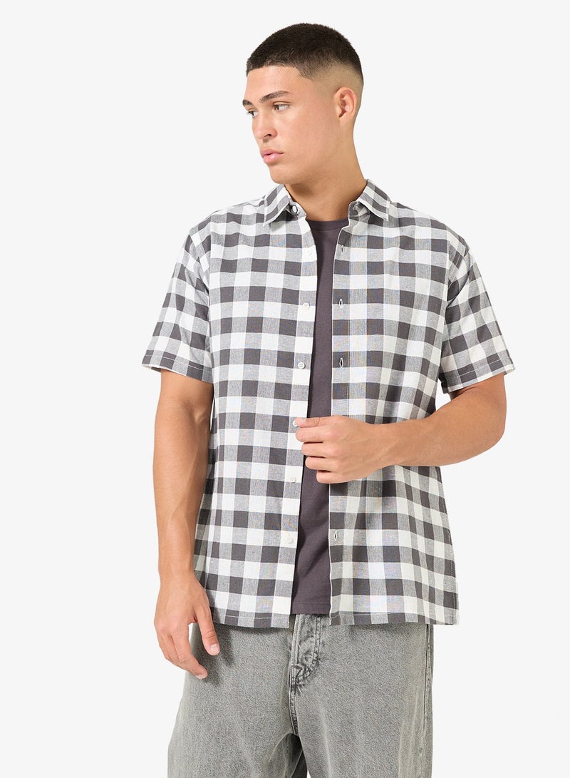 Seventy Five Checked Short Sleeve Regular Fit Shirt - Image 1