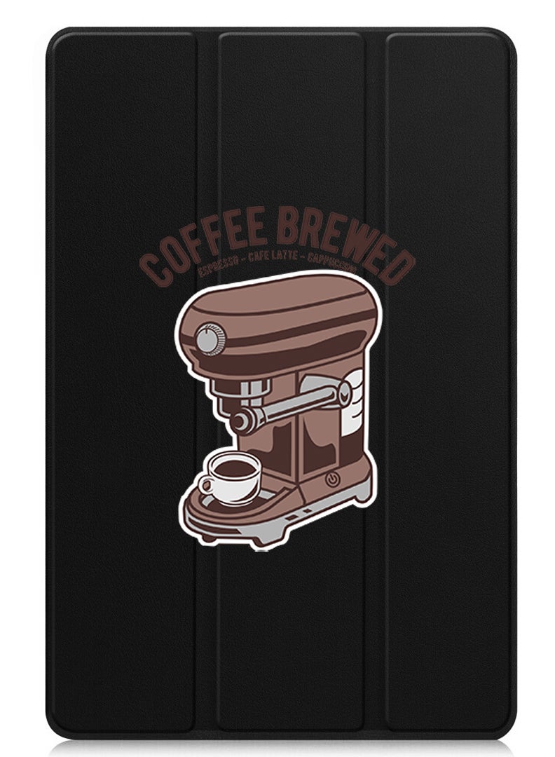 Theodor Protective Flip Case For Apple iPad Air 11 (2024) With Trifold Stand Auto Wake Sleep Shockproof Cover Coffee Brewed - Image 1