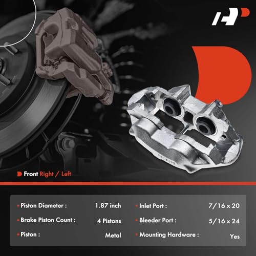 A-Premium Disc Brake Caliper Assembly Compatible with Select Chevy Models - Corvette 1965-1982 - Front Driver and Passenger Side - Image 2