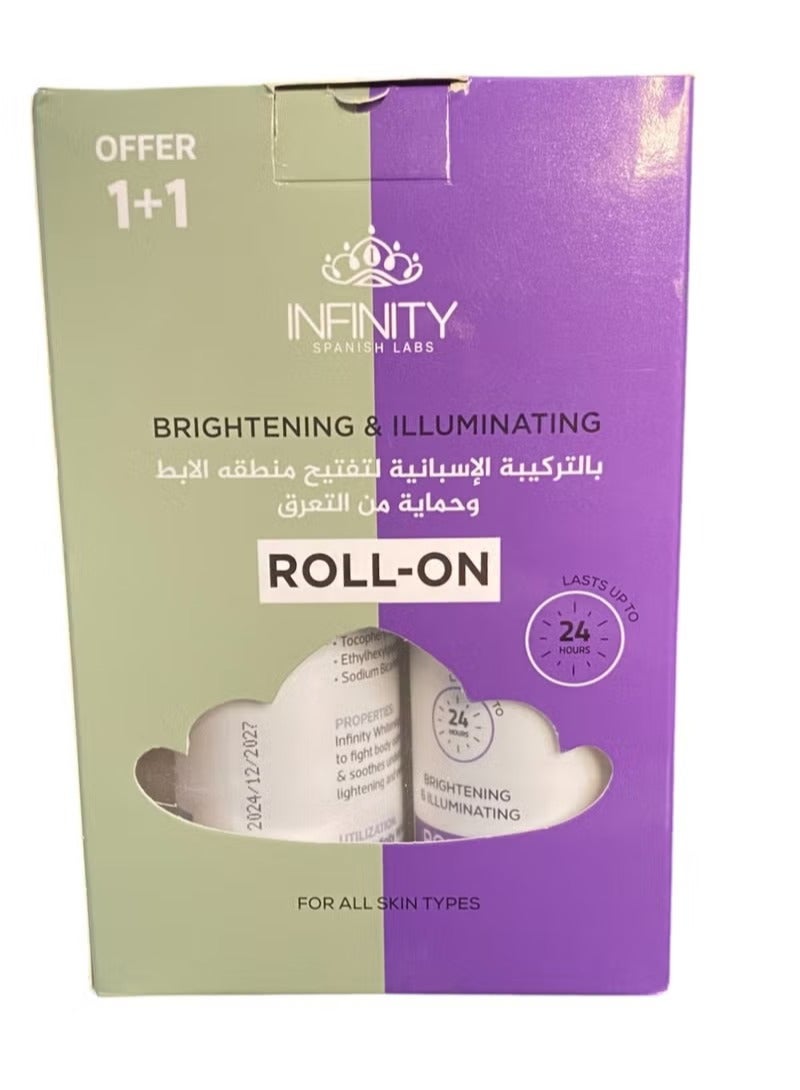 إينفينيتي رول أون مُشرق ومُضيء للبشرة 1+1 80 مل