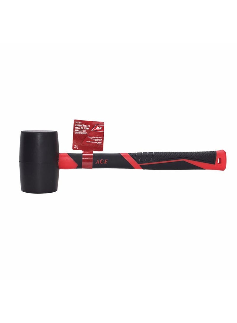 ACE Rubber Mallet WFiberglass Handle 4535g 