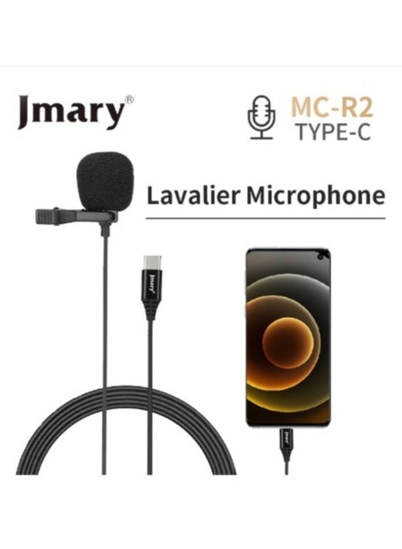 "MC-R2 Lavalier Microphone for Type-C – Professional Omnidirectional Condenser Mic for Mobile Recording, YouTube Videos, and Interviews" - Image 2