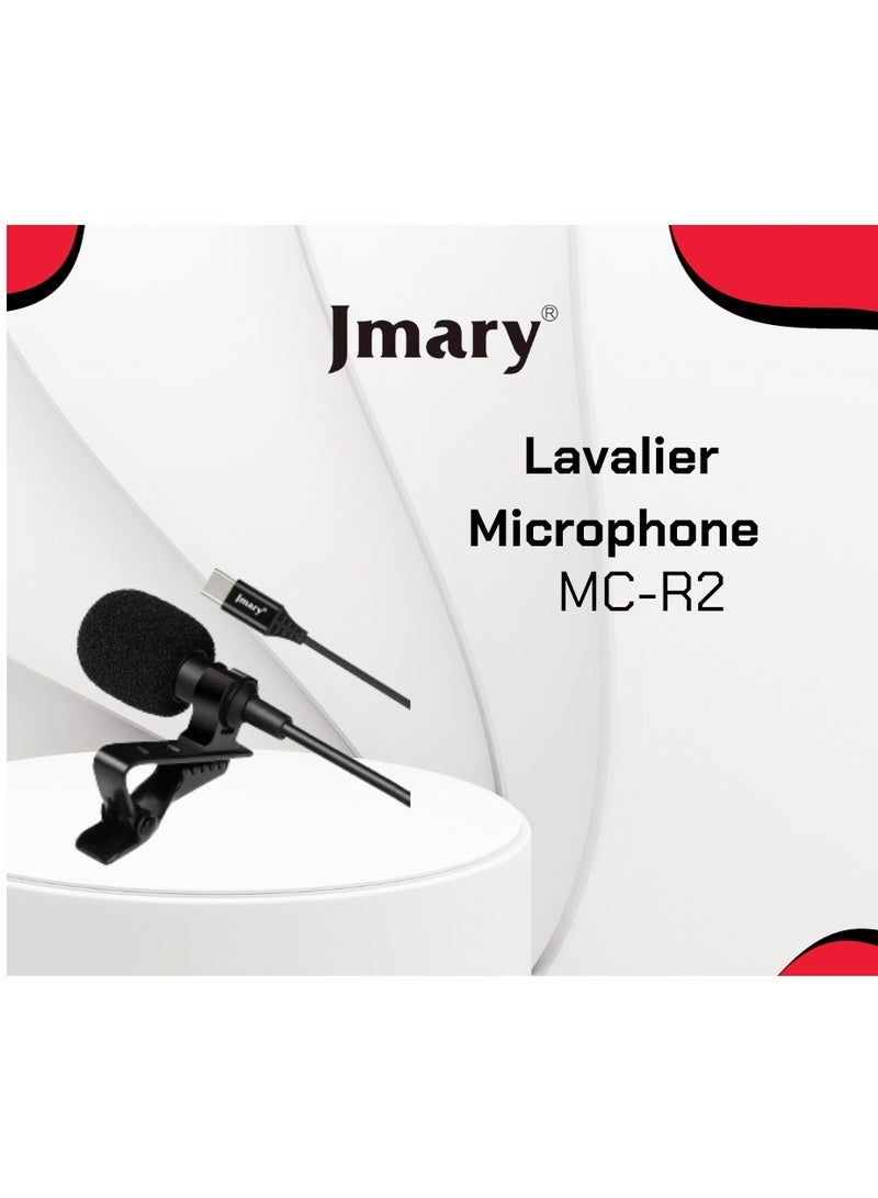 "MC-R2 Lavalier Microphone for Type-C – Professional Omnidirectional Condenser Mic for Mobile Recording, YouTube Videos, and Interviews" - Image 3