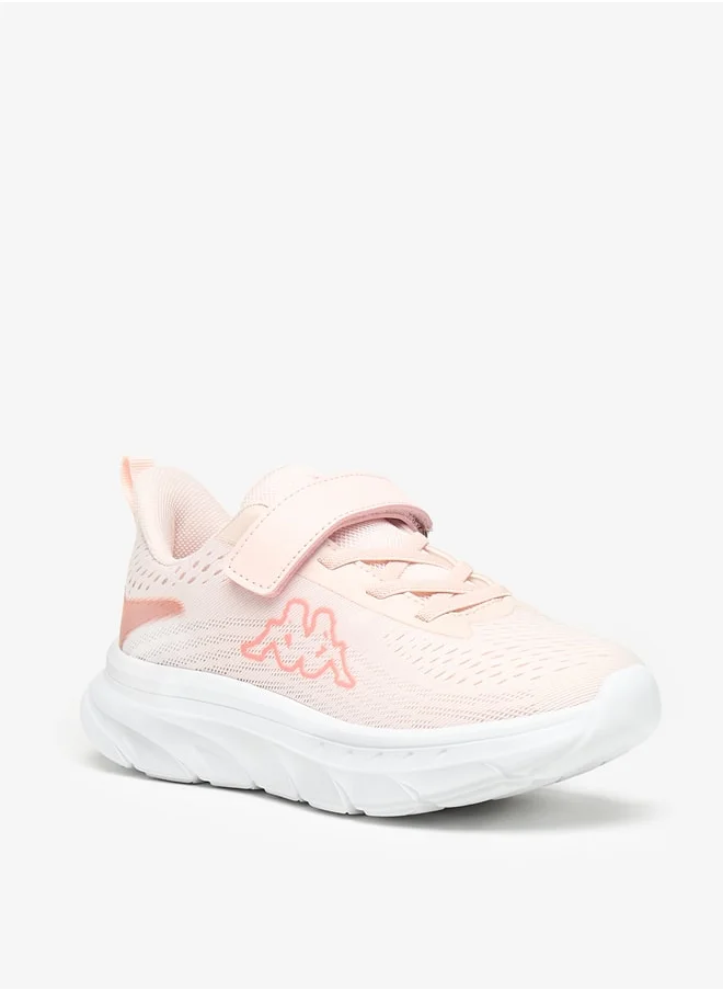 Kappa Girls' Textured Sports Shoes with Hook and Loop Closure