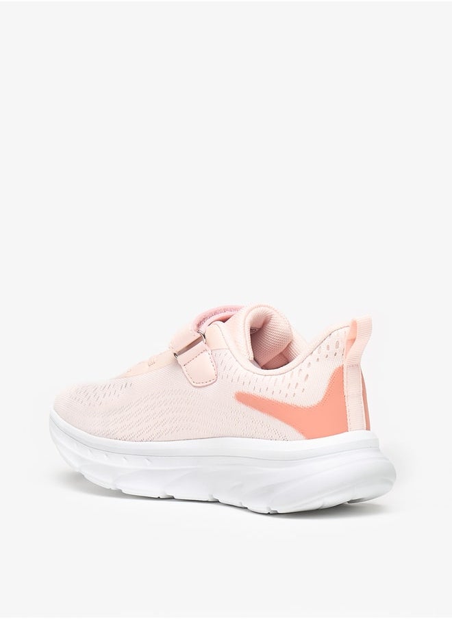 Kappa Girls' Textured Sports Shoes with Hook and Loop Closure  - Image 2