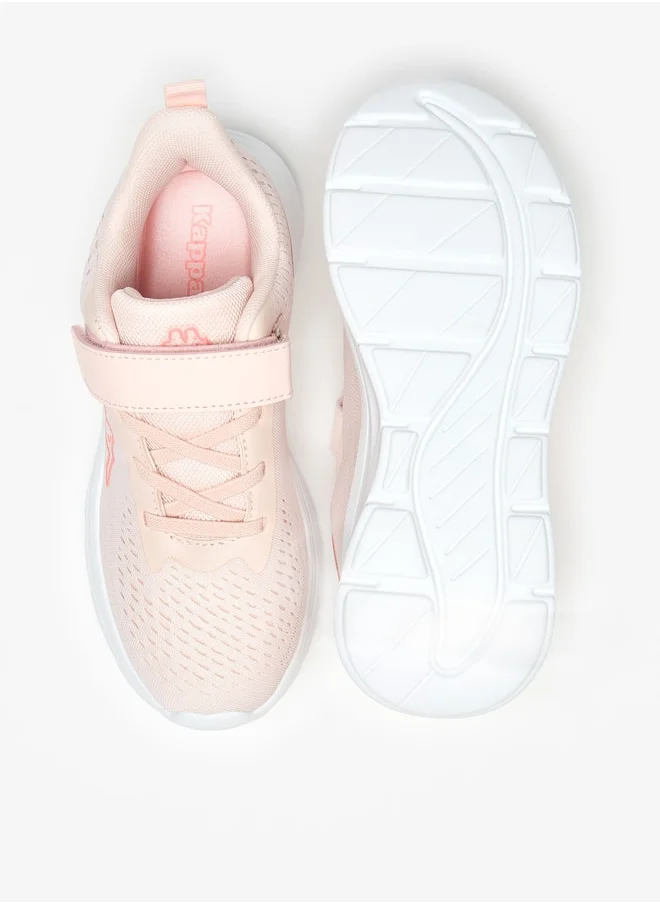Kappa Girls' Textured Sports Shoes with Hook and Loop Closure