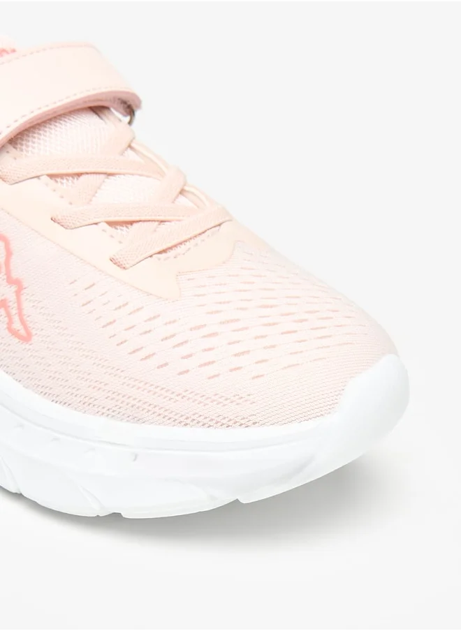 Kappa Girls' Textured Sports Shoes with Hook and Loop Closure