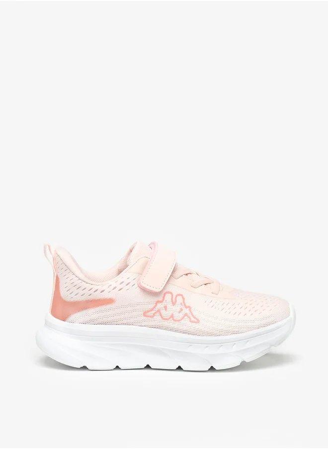 Kappa Girls' Textured Sports Shoes with Hook and Loop Closure