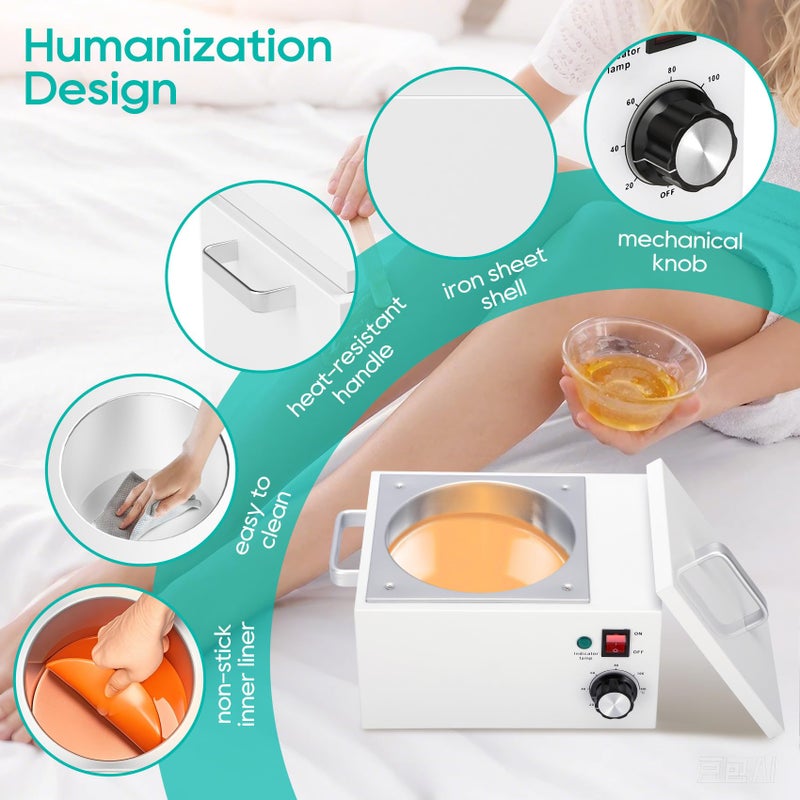 Flngr 5.5Lbs Professional Wax Warmer for Hair Removal with 0-120C Temperature Control, Large Wax Pot for Salon and Self-use, Gift - Image 3
