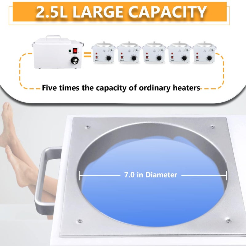 Flngr 5.5Lbs Professional Wax Warmer for Hair Removal with 0-120C Temperature Control, Large Wax Pot for Salon and Self-use, Gift - Image 5