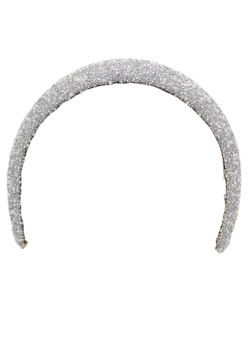 D'Daniela Headband Retro For Women's and  Girls Silver