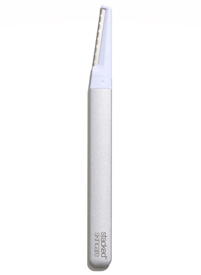 StackedSkincare Dermaplaning Face Exfoliating Tool, Professional-Grade Razor to Remove Dead Skin and Peach Fuzz, Includes 1 Aluminum Handle and 1 Razor Head (Non-Electric) - Image 1