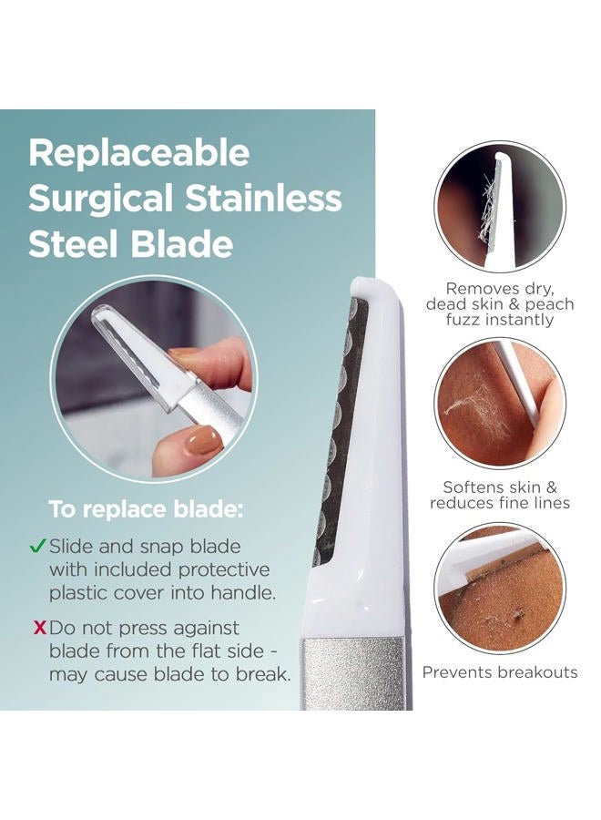 StackedSkincare Dermaplaning Face Exfoliating Tool, Professional-Grade Razor to Remove Dead Skin and Peach Fuzz, Includes 1 Aluminum Handle and 1 Razor Head (Non-Electric) - Image 2