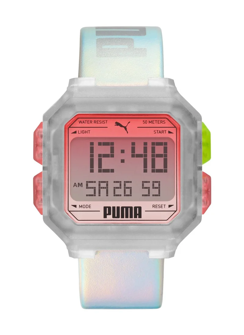 بوما Digital Mechanical Watch for Men with Silicone Band - 5 ATM - PU P5037