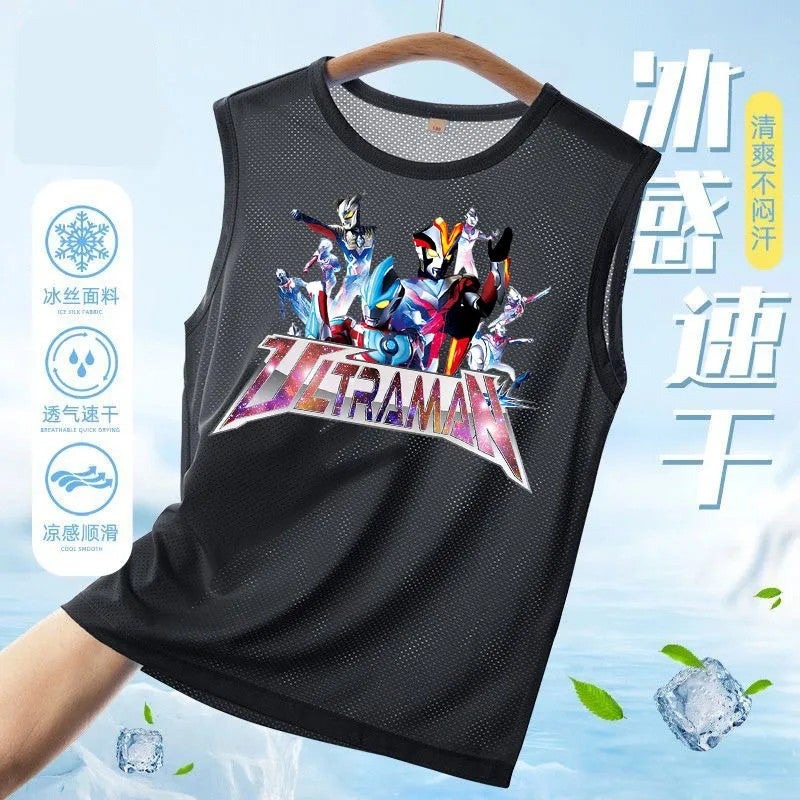 Bluejw Kids' Summer Sleeveless Tank Tops 2025 New Style-Cartoon Printed Breathable Canvas Casual Quick-Dry Boys' Vest - Image 4