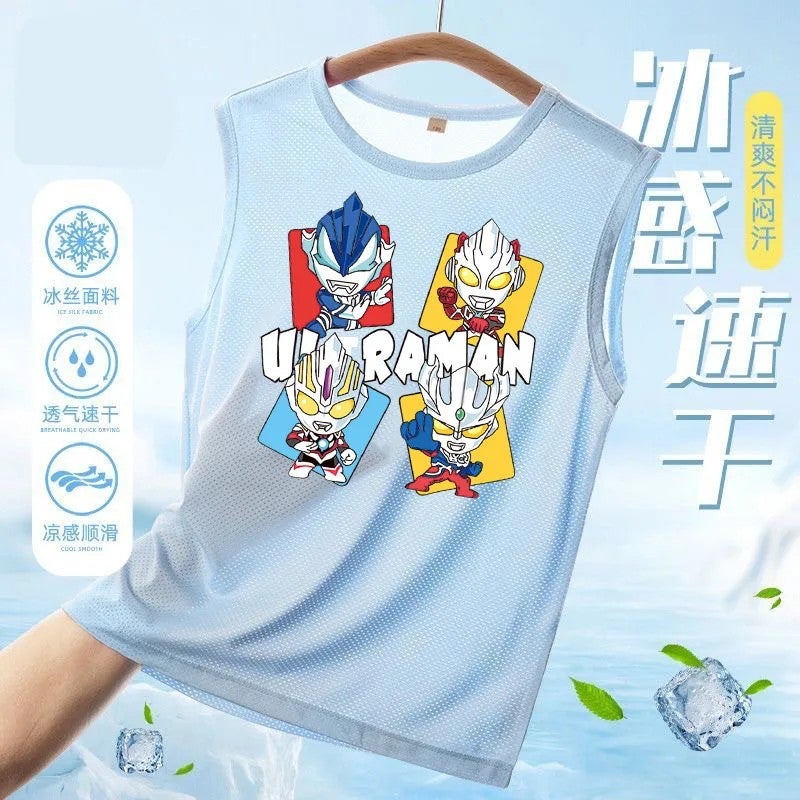 Bluejw Kids' Summer Sleeveless Tank Tops 2025 New Style-Cartoon Printed Breathable Canvas Casual Quick-Dry Boys' Vest - Image 3