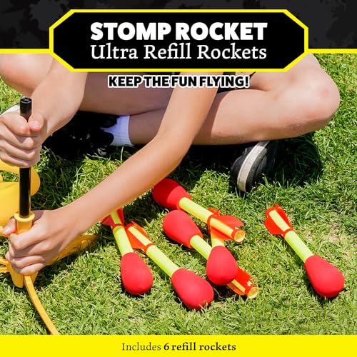 Stomp Rocket Ultra Rocket Refills, 6 Rockets - Replacement Foam-Tipped Rockets for Kids - Fun Backyard & Outdoor Kids Toys Gifts for Boys & Girls - Image 2