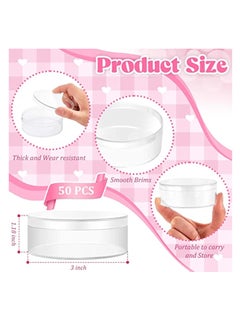 KASTWAVE 50 Pcs Plastic Acrylic Circle Box with Lid, Clear Acrylic Box, 3'' Round Cube Organizer, Transparent Storage Boxes, Fillable Paper Mache Chocolate Candy, Containers for Beads Jewelry Gift  - Image 5
