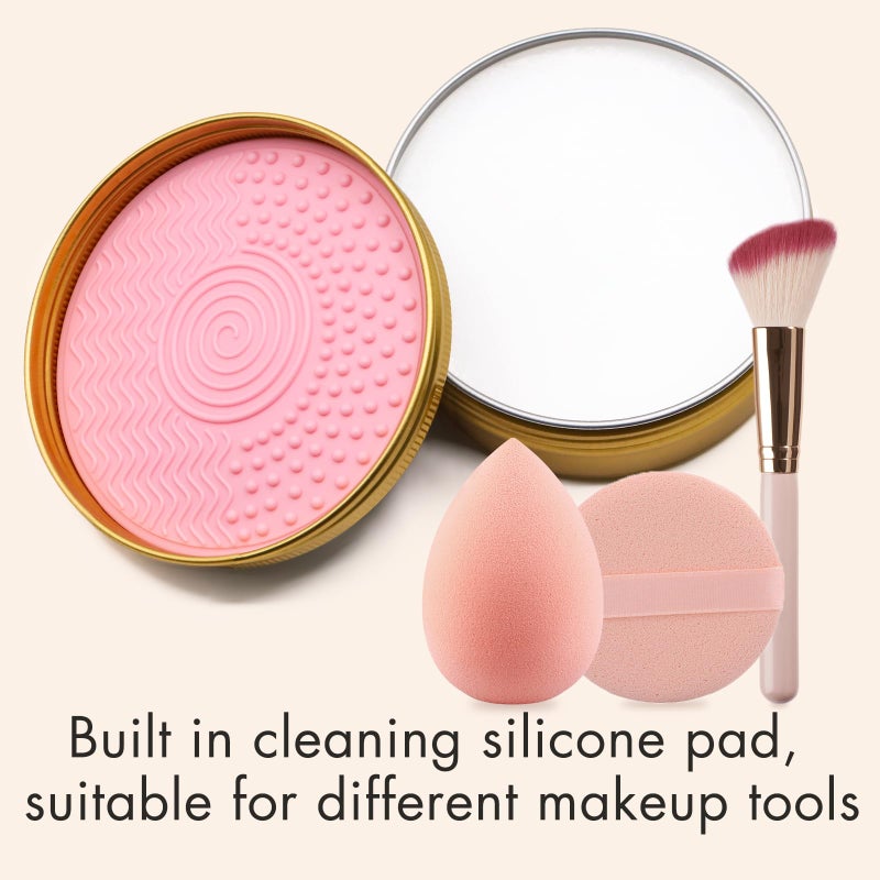 Embagol Makeup Brush Cleaner Solid Brush & Sponge Soap With Silicone Cleaning Pad, Vegan, Deep Cleaning, No Residue(100g/3.53oz) - Image 5