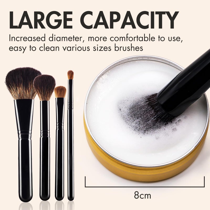 Embagol Makeup Brush Cleaner Solid Brush & Sponge Soap With Silicone Cleaning Pad, Vegan, Deep Cleaning, No Residue(100g/3.53oz) - Image 4