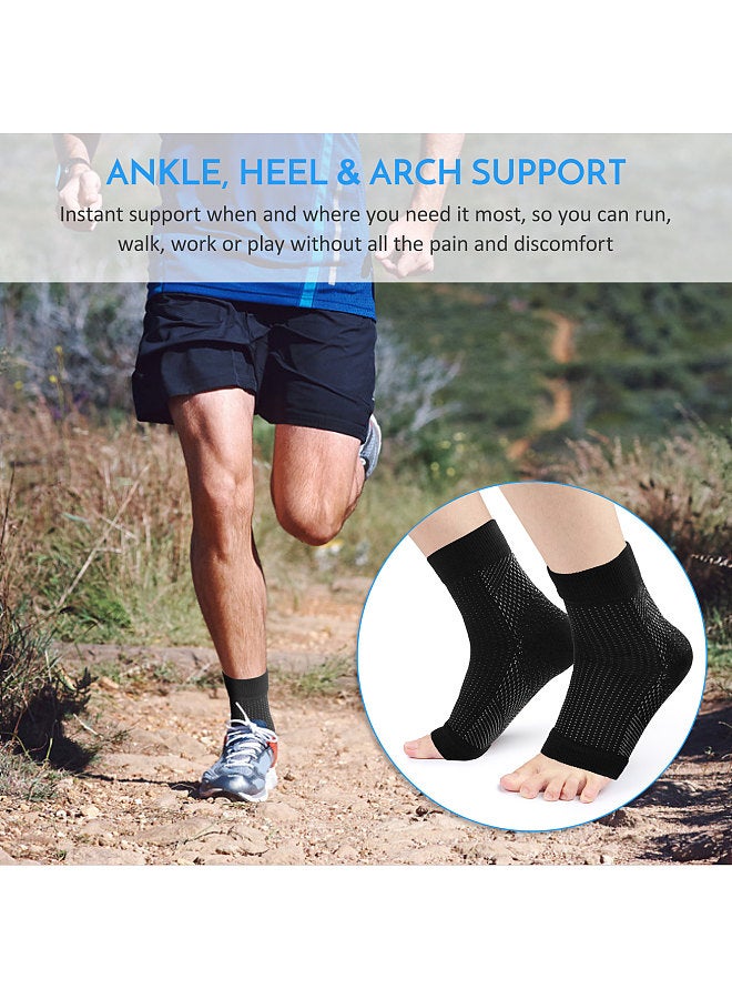 Generic Toless Ankle Protective Sock High Elastic Pressure Support Stocking Ankle Brace Relief Support Socks  - Image 2