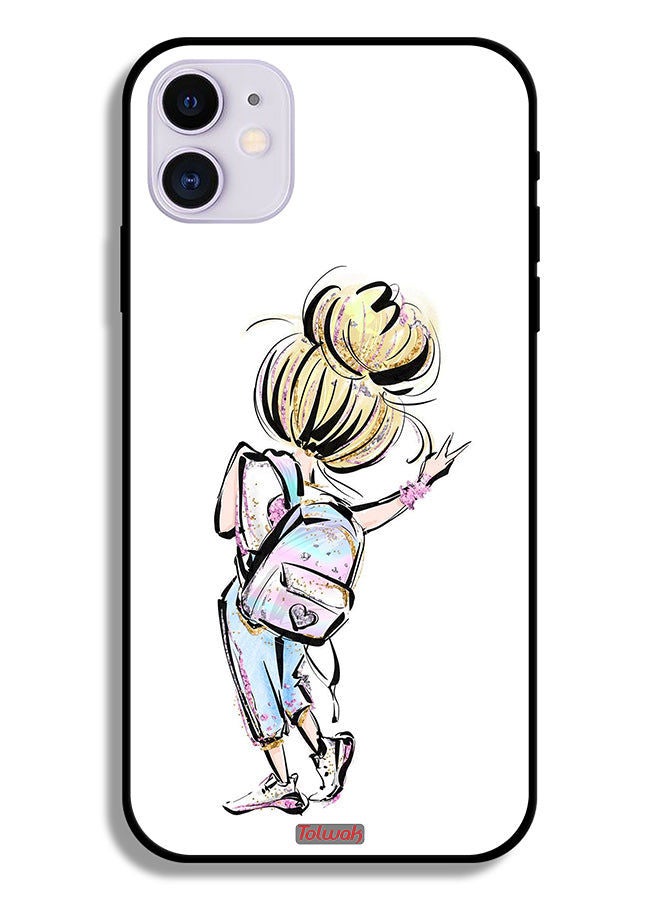 Tolwak جراب حماية لجهاز Apple iPhone 12 mini برسومات فتاة العودة إلى المدرسة - Image 2