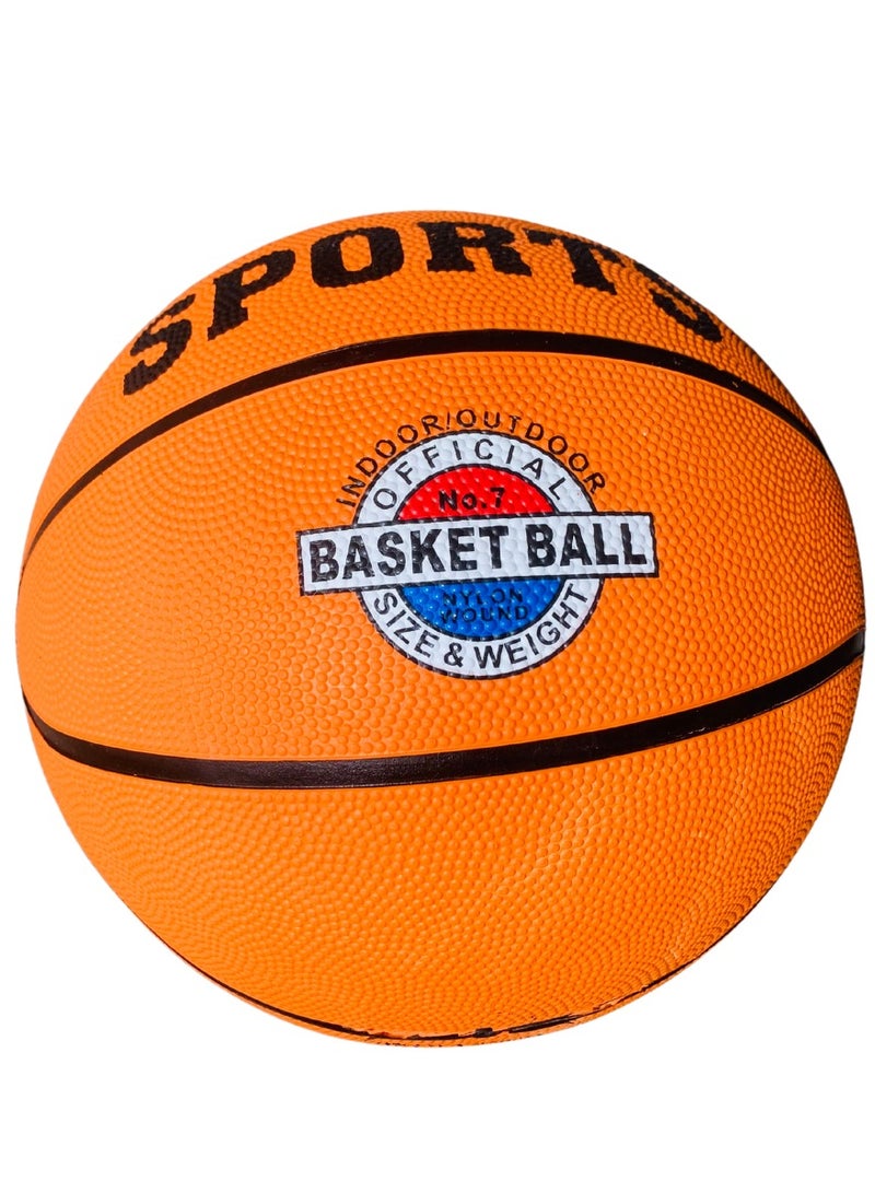 ALLKING Basketball Size 7 Professional Basket Ball for Indoor-Outdoor Training Basketball for Players Basketball with Free Air Needle Best Basketball Match Ball for Kids, Men, Orange  - Image 1