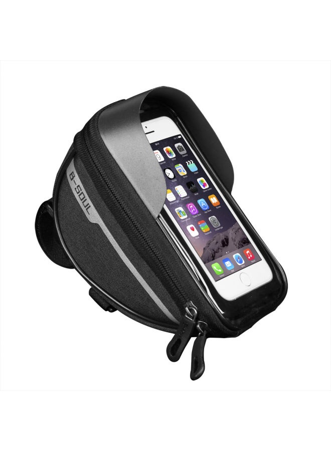B-Soul Bicycle Front Bag, Water-Repellent Touch Screen Mobile Phone Bag, Cycling Bag, Mountain Bike Front Bag Equipment - Image 4
