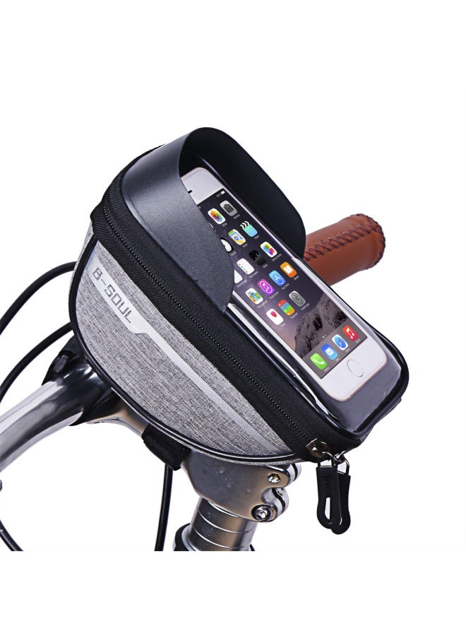 B-Soul Bicycle Front Bag, Water-Repellent Touch Screen Mobile Phone Bag, Cycling Bag, Mountain Bike Front Bag Equipment - Image 2