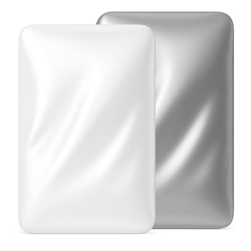 Pro Goleem Satin Bassinet Sheet 2 Pack Great for Baby Hair Soft Silk Feeling Sheet for Rectangle Cradle Bassinet Mattress Pad for Boys Girls Gift Newborn and InfantWhite Gray - Image 1