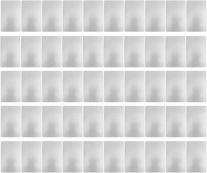 بطاقات عمل فضية ألومنيوم لنقل الحرارة 50 ورقة لوازم حرف يدوية DIY - Image 1