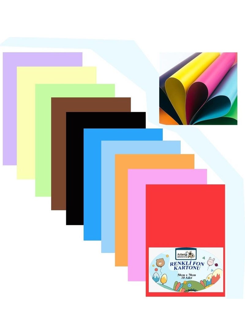 Artlantis Background Cardboard 10 Pieces 50X70 cm 1 Pack Arlantis 10 Color Background Cardboard 50*70 1 Pack  - Image 1