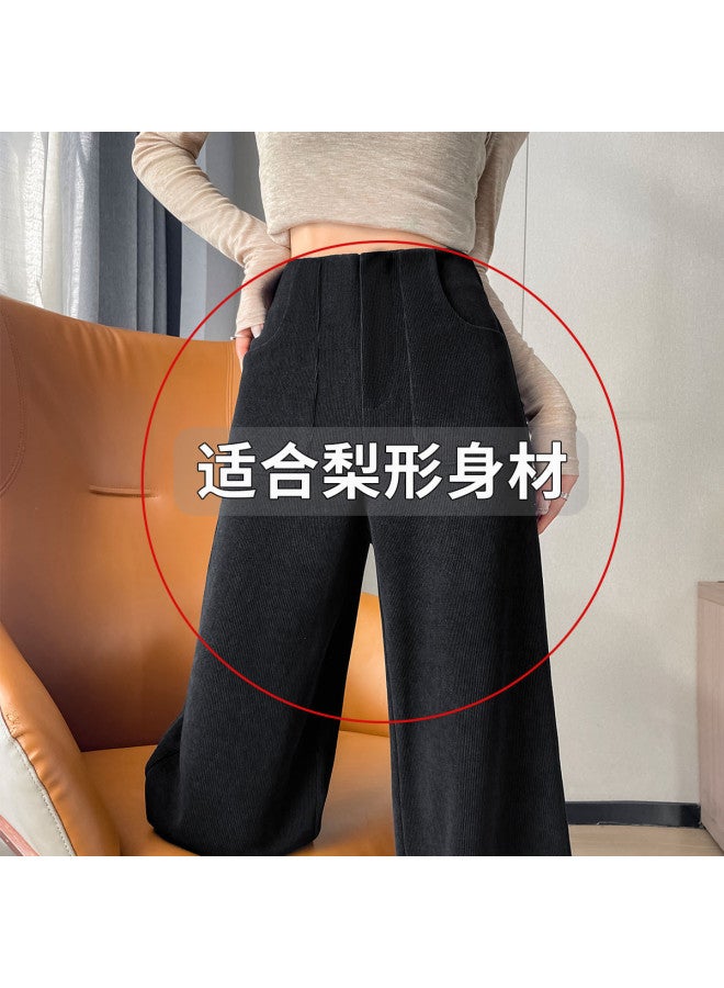 Hstyle Women's Wide-leg Suit Pants 2025 Spring Collection Fashion High-waisted Slimming Loose Flowy Versatile Straight-leg Casual Trousers - Image 2