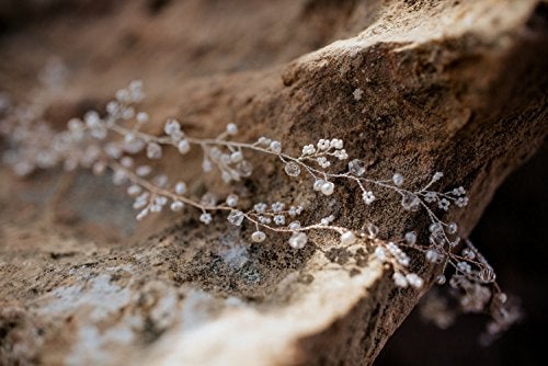 fxmimior Bride Hair Accessories Crystal Long Hair Vine Wedding Hair Piece (gold) - Image 3