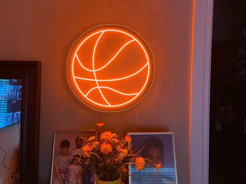 VYNES BASKETBALL LED Neon Signs Light LED Art Decorative Sign - Wall Decor/Table Decor, Home Decor for Wedding Party Kids Room Living Room House Bar Pub Hotel Beach Neon Signs LED - Image 5