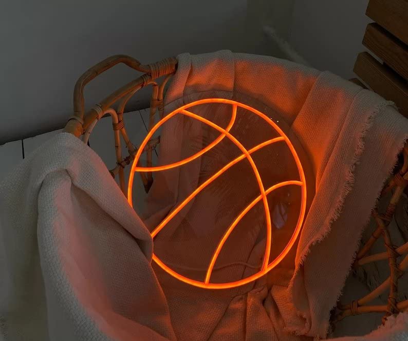 VYNES BASKETBALL LED Neon Signs Light LED Art Decorative Sign - Wall Decor/Table Decor, Home Decor for Wedding Party Kids Room Living Room House Bar Pub Hotel Beach Neon Signs LED - Image 2