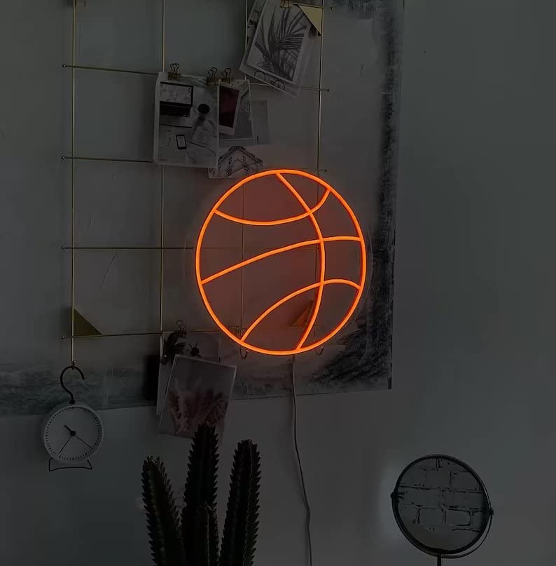 VYNES BASKETBALL LED Neon Signs Light LED Art Decorative Sign - Wall Decor/Table Decor, Home Decor for Wedding Party Kids Room Living Room House Bar Pub Hotel Beach Neon Signs LED - Image 3