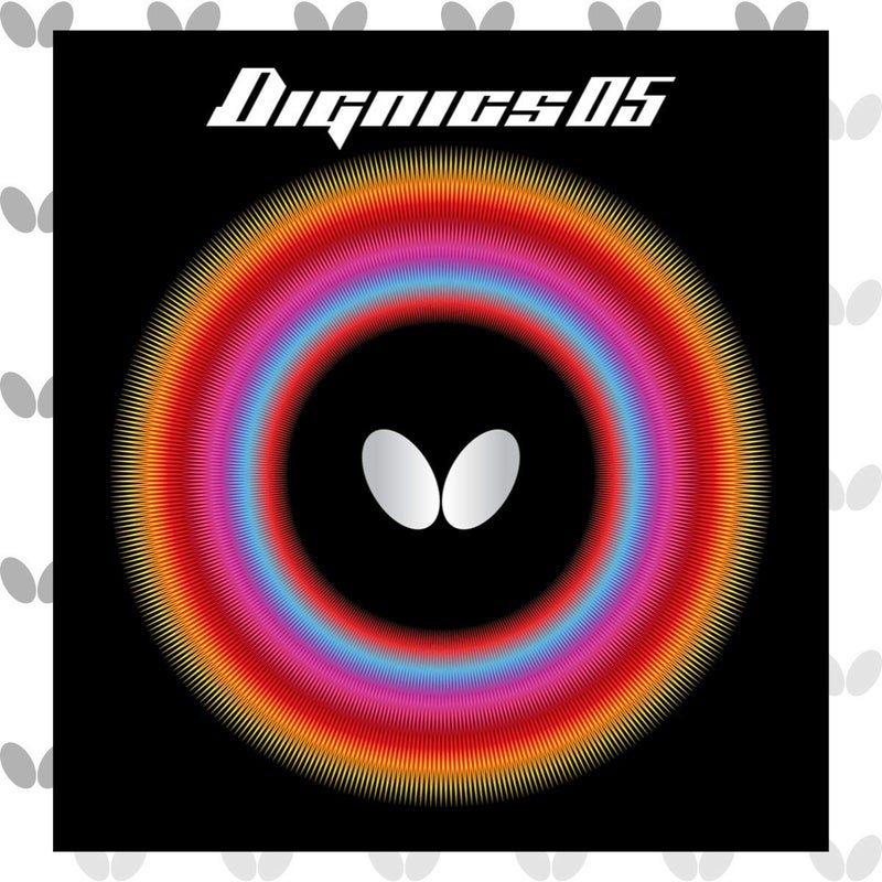 Butterfly Dignics 05 Table Tennis Rubber Table Tennis Rubber | 1.9 or 2.1 mm | Red or Black | 1 Inverted Table Tennis Rubber Sheet | Professional Table Tennis Rubber - Image 1